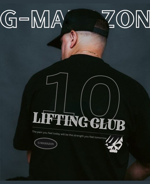 G-mahazon, gym T-shirt, gym wear, men, women, unisex, gym wear lifting club, CARDIO, hiking