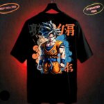 G-mahazon, anime, anime tshirt, anime tees, goku, goku tshirt, dragon bollz, black, black tshirt, oversized tshirt,