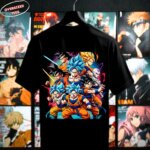 G-mahazon, anime, anime tshirt, black, oversized tshirt, oversized tees under 700, anime, dragon ballz, goku, goku T-shirt