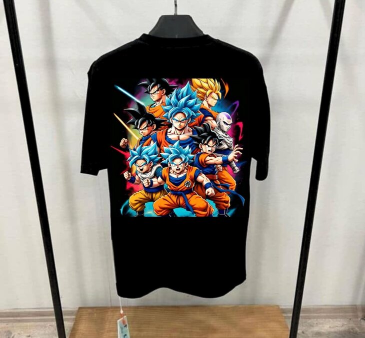 G-mahazon, anime, anime tshirt, black, oversized tshirt, oversized tees under 700, anime, dragon ballz, goku, goku T-shirt