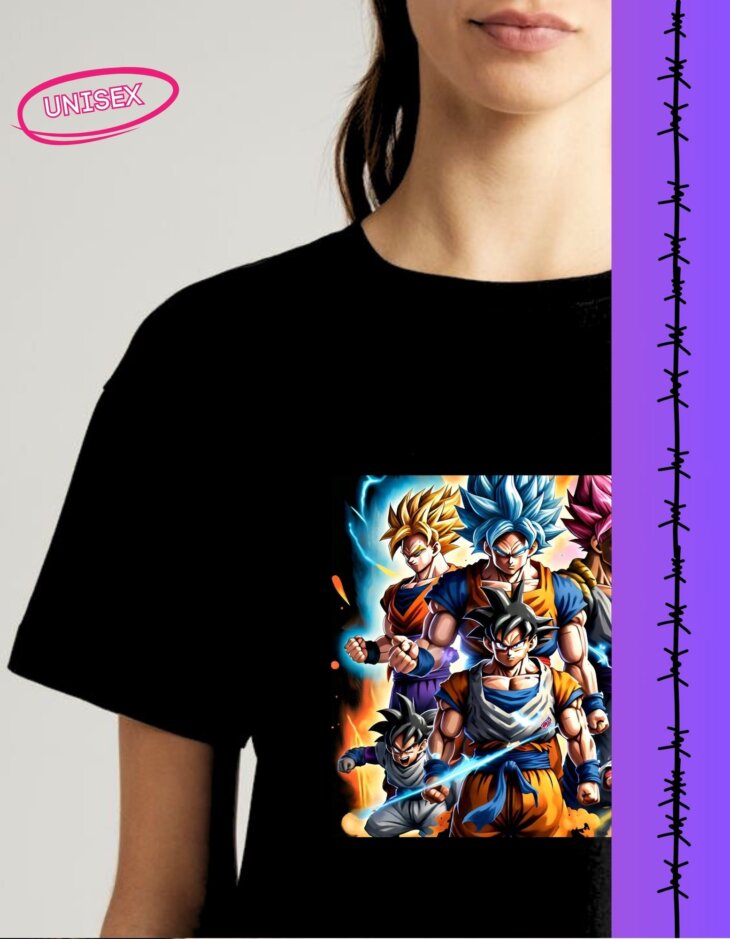 g-mahazon, anime, anime tshirt, black, regularfit tshirt, goku, goku tshirt.