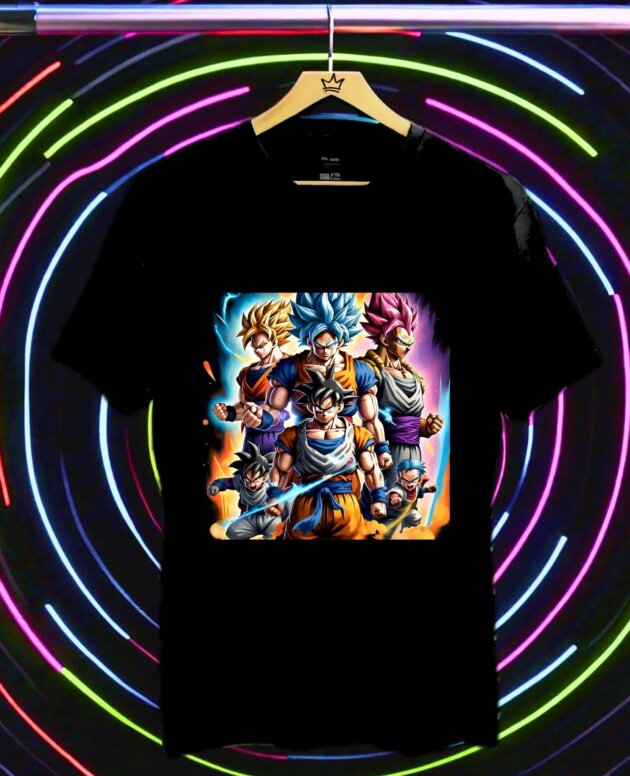 g-mahazon, anime, anime tshirt, black, regularfit tshirt, goku, goku tshirt.