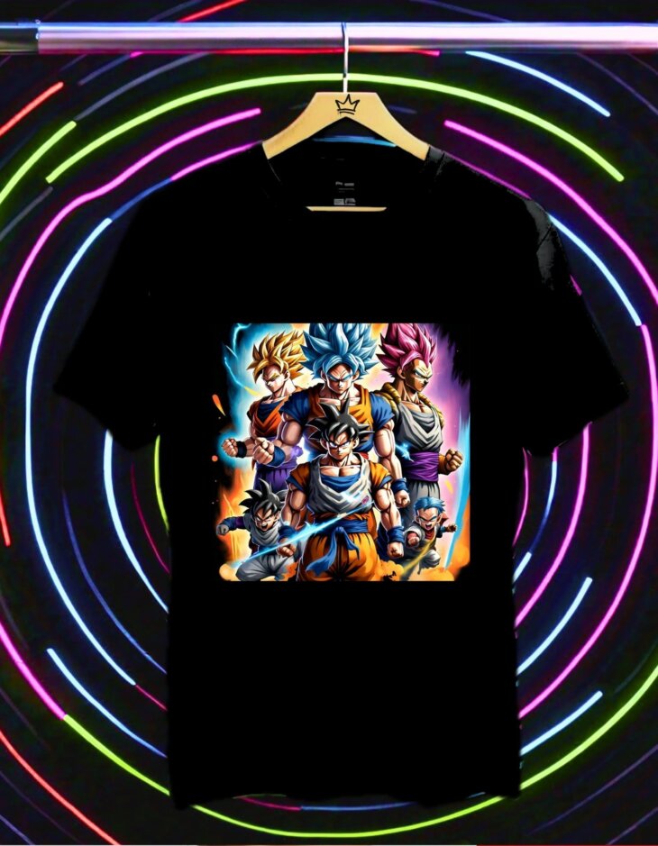 g-mahazon, anime, anime tshirt, black, regularfit tshirt, goku, goku tshirt.