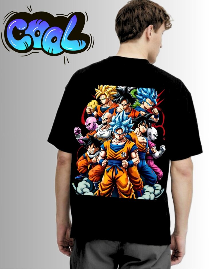 G-mahazon, dragon ballz, tshirt, oversized tees, black, goku, buluma, anime, anime design