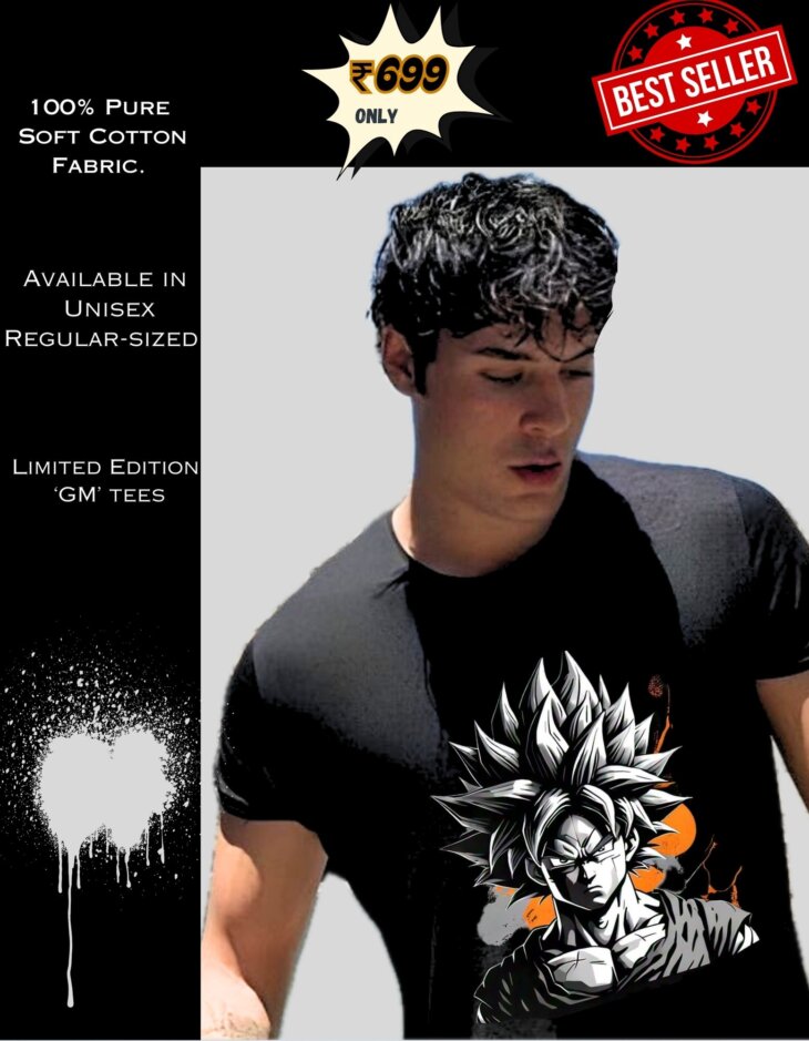 G-mahazon, anime, anime tshirt, black, black tshirt, goku, goku hero, tshirt under 799.