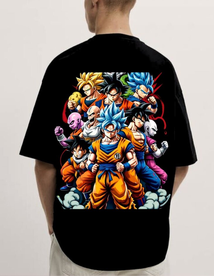 G-mahazon, dragon ballz, tshirt, oversized tees, black, goku, buluma, anime, anime design