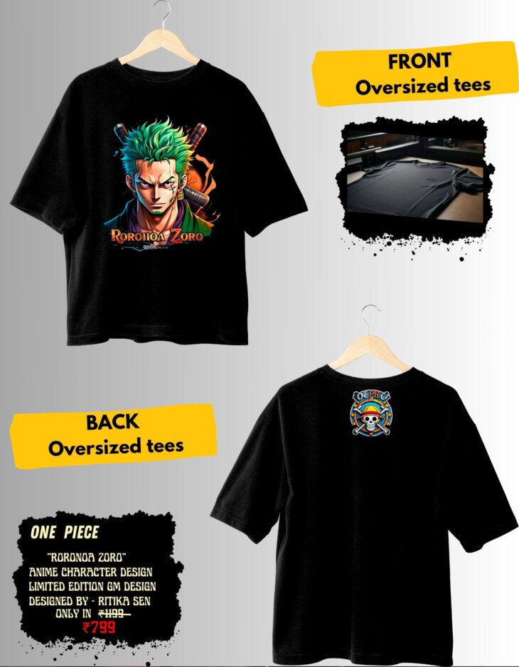 G-mahazon, anime, anime tees, one piece, movie, roronoa zoro, swordman, best thsirt under 1000, best anime tshirt under 1000, best anime tshirt under 500, best tshirt near me, best trendy tshirt, trendey oversized tshirt, tees, best oversized tshirt, best oversized tees under 1000. tshirt under 800. most popular tshirt. black T-shirt, clothig, value for money, eaay return, love, home, dailyuse tees