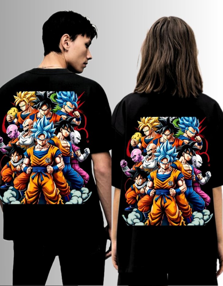 G-mahazon, dragon ballz, tshirt, oversized tees, black, goku, buluma, anime, anime design