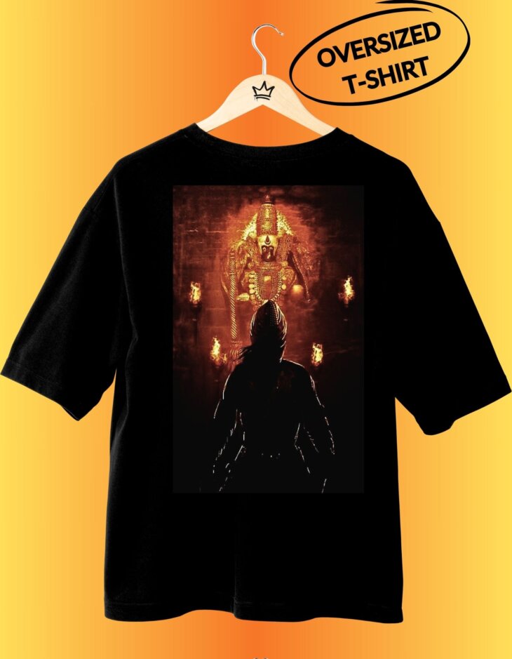 g-mahazon, hindu, kali maa, rajput, black, black tshirt, oversized T-shirt