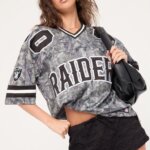 g-mahazon.Las Vegas Raiders Camo Jersey Oversized Mesh Jersey Streetwear Football Jersey Camo Print Jersey Vintage Sports Aesthetic